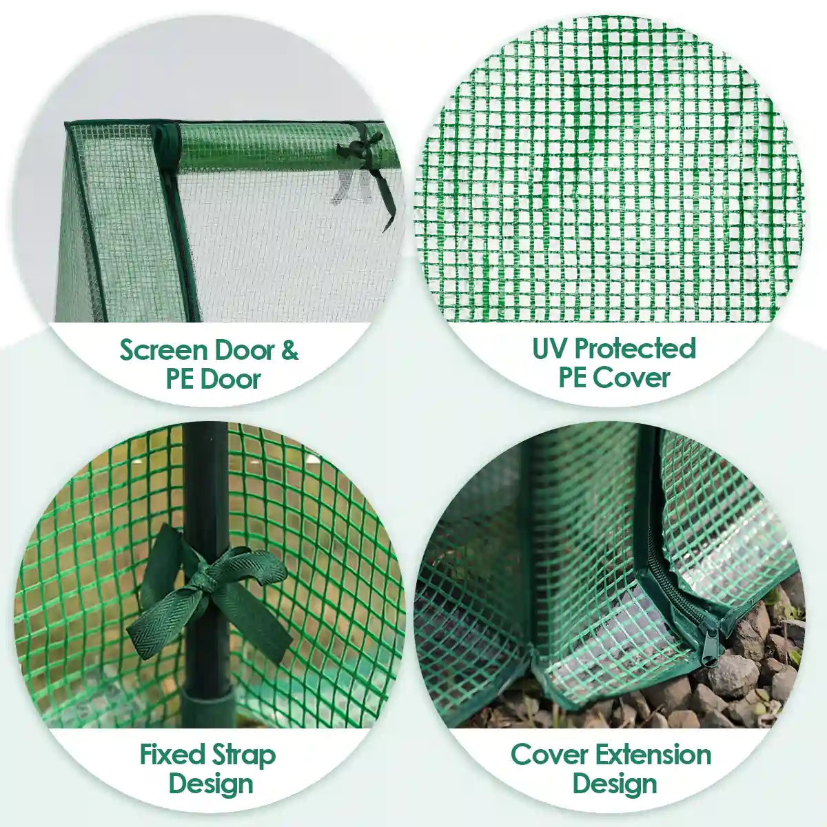 95“x36”x36” small greenhouse features#color_green