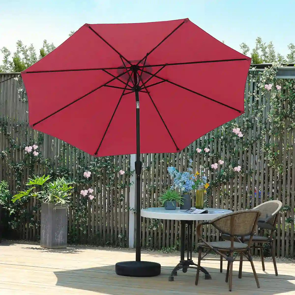 wine patio umbrella for patio#color_wine