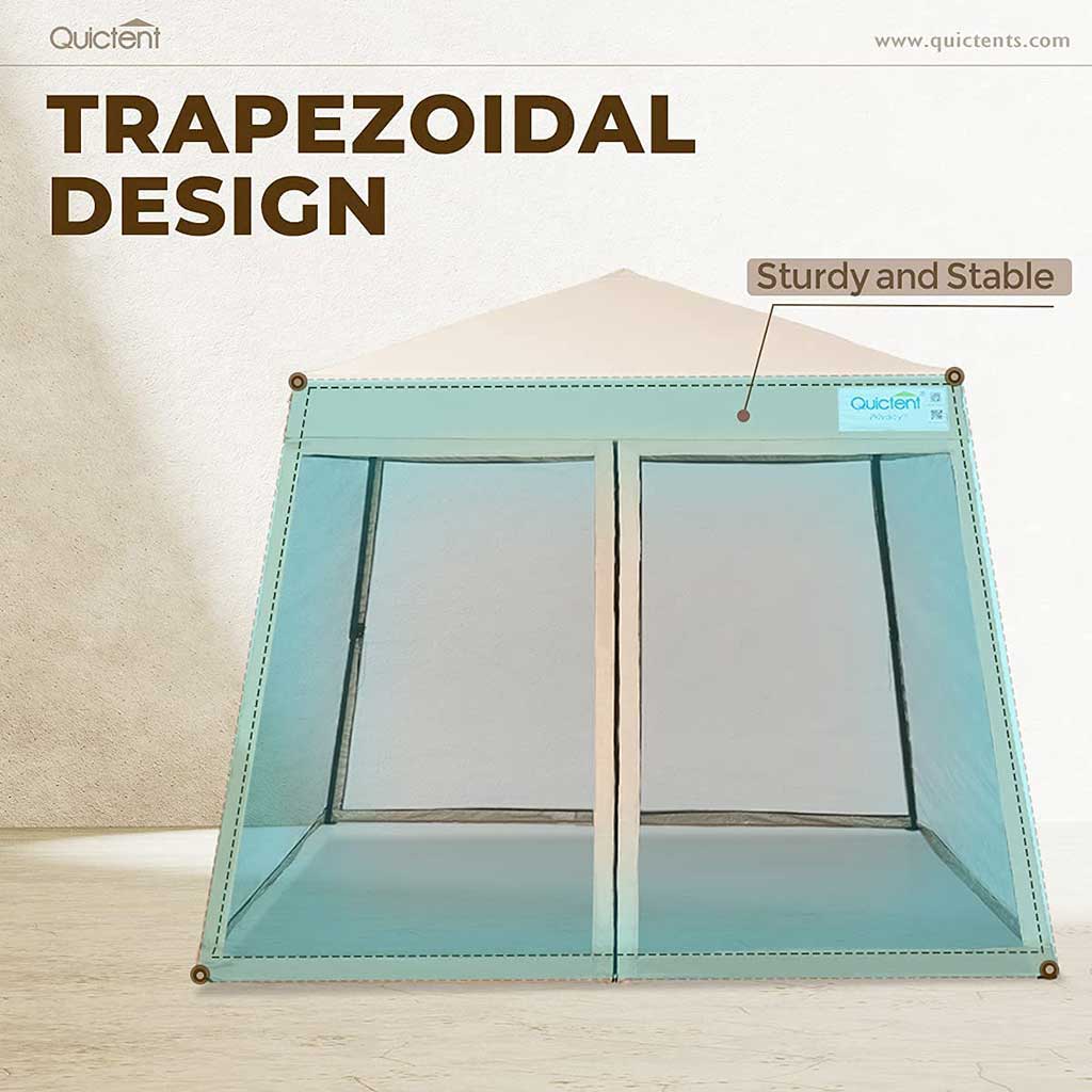 trapezoidal design pop up canopy#color_tan