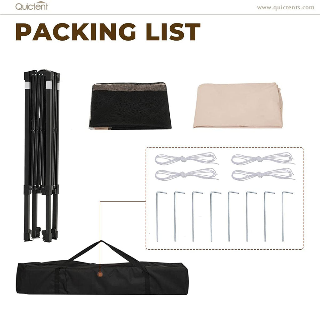 9' x 9' Pop Up Canopy Tent part list#color_tan