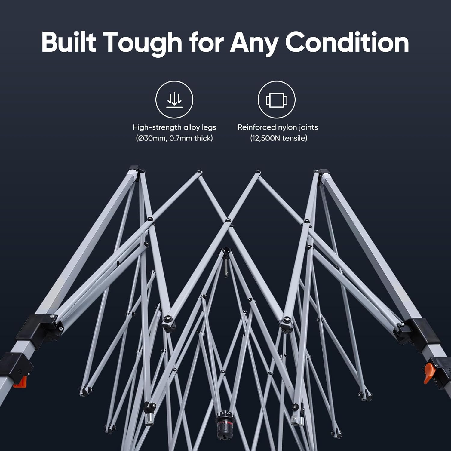Quictent 8' x 8' Pop Up Canopy with Netting#color_tan