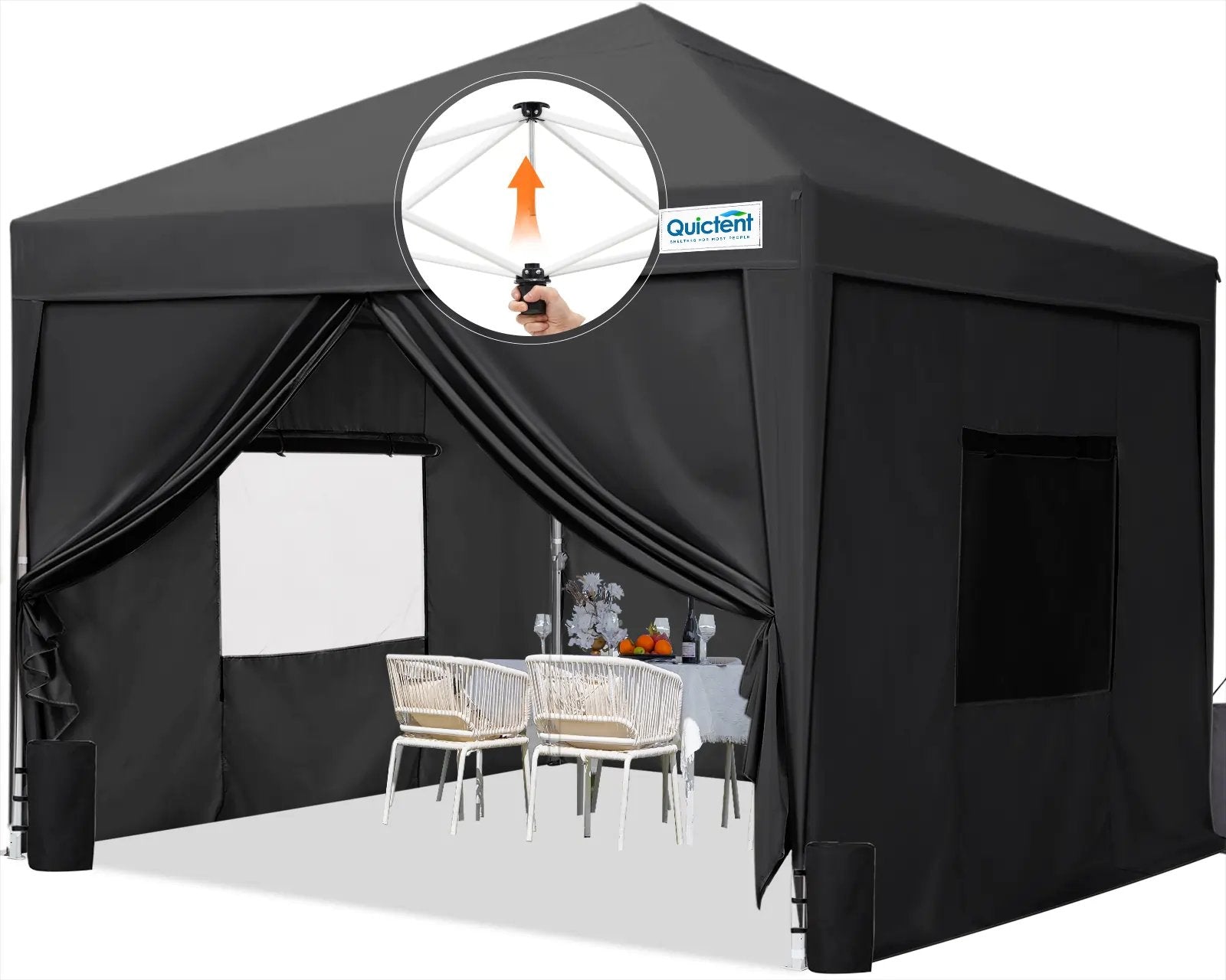 Black 10' x 10' Pop Up Canopy#color_black (Upgraded)