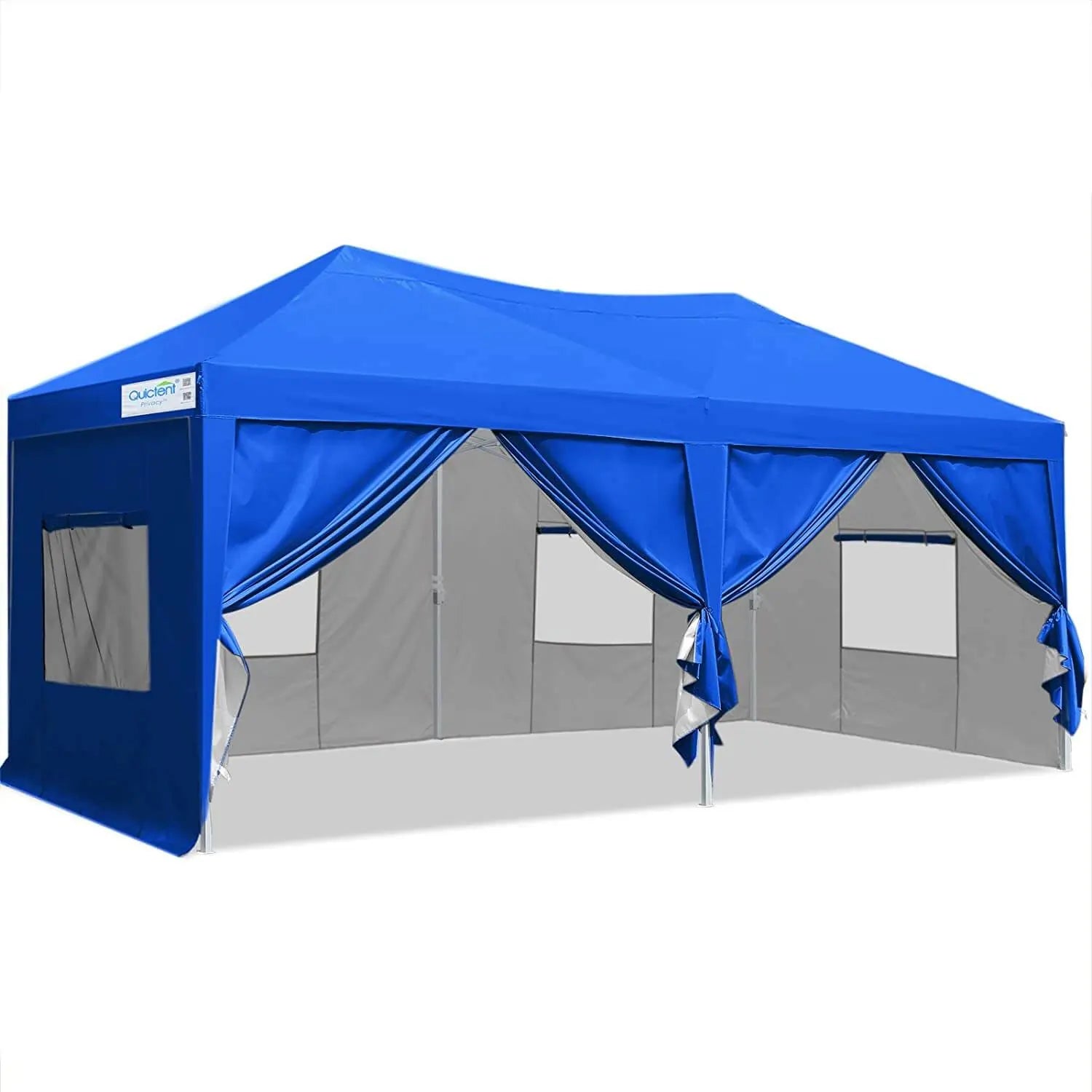 blue 10x20 pop up tents with mesh window#color_royal blue