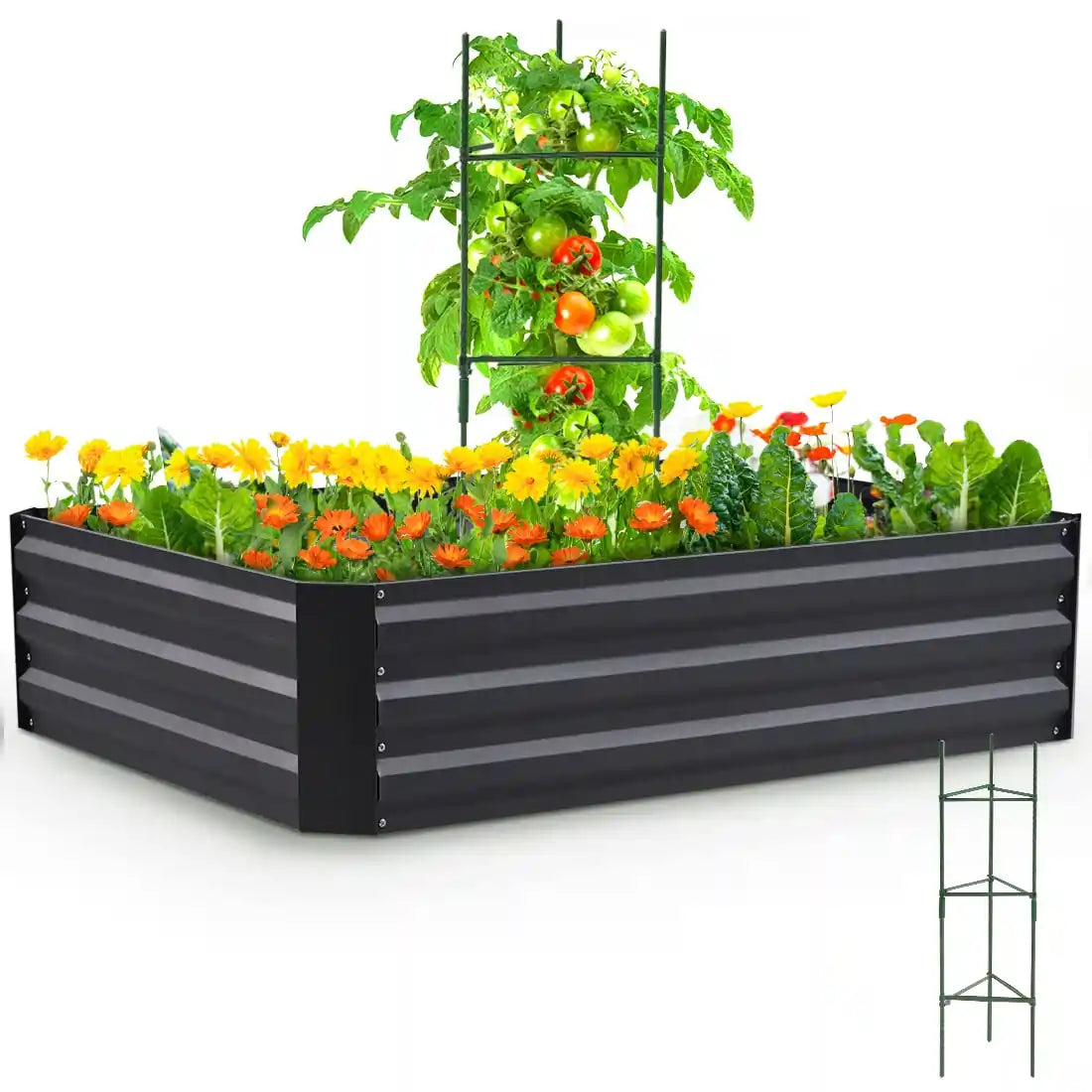 dark grey garden bed#size_4x3x1ft