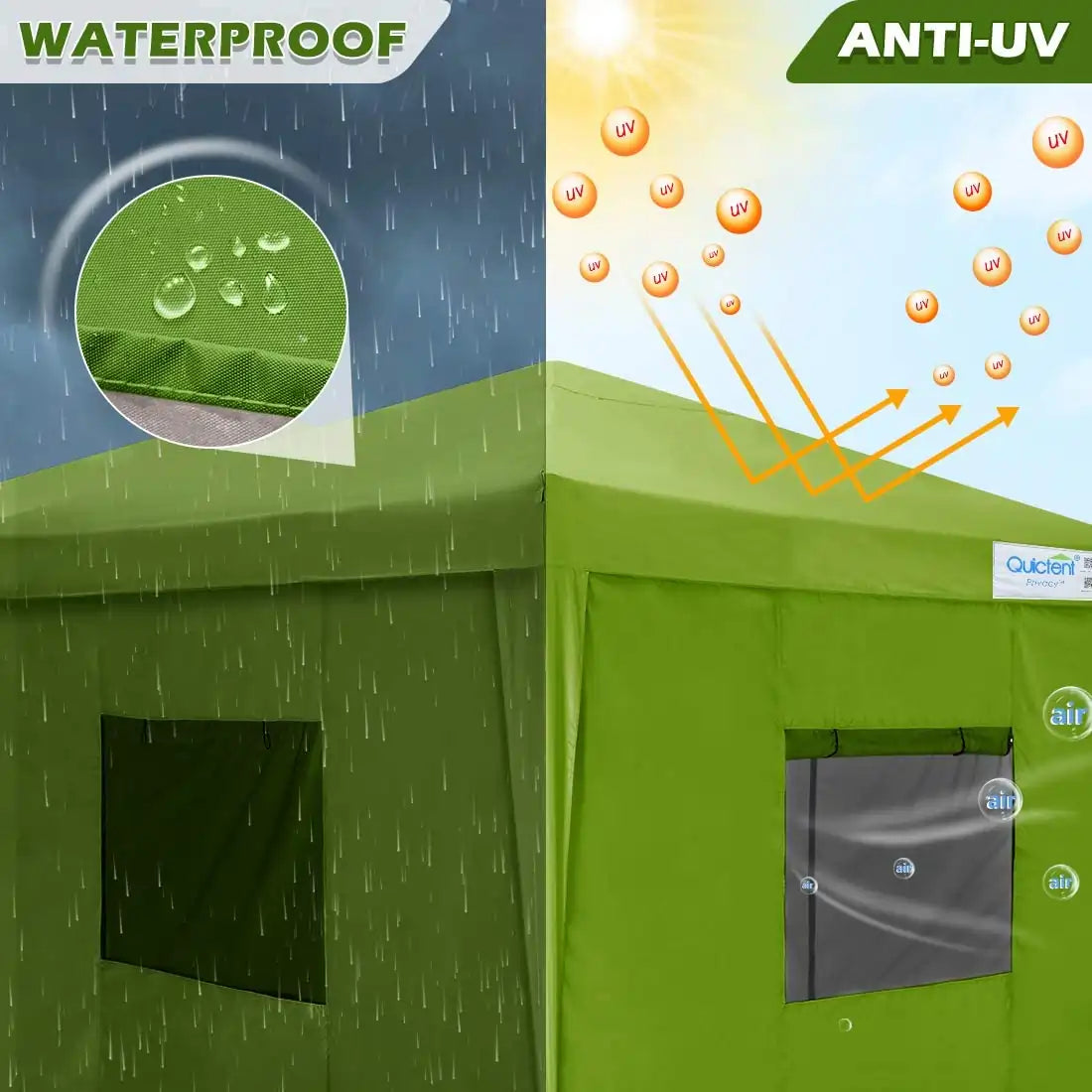 green privacy 10x20 canopy tent cover#color_green