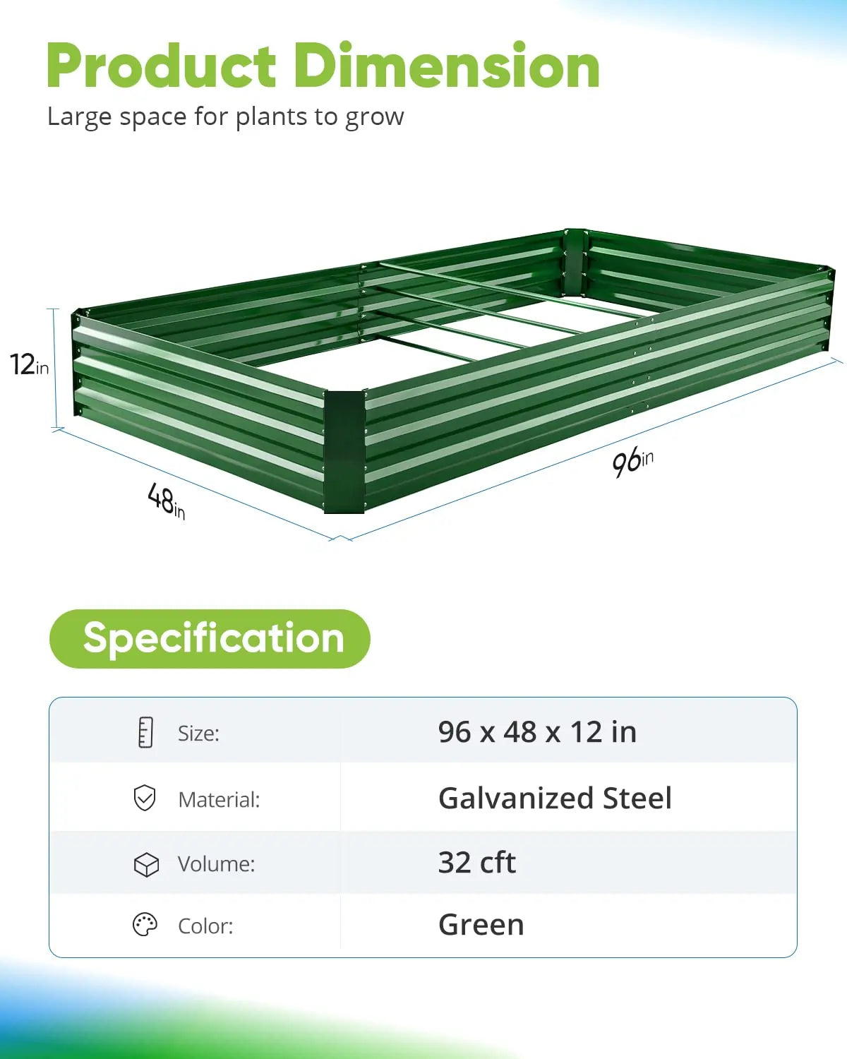 green garden bed specification#color_green