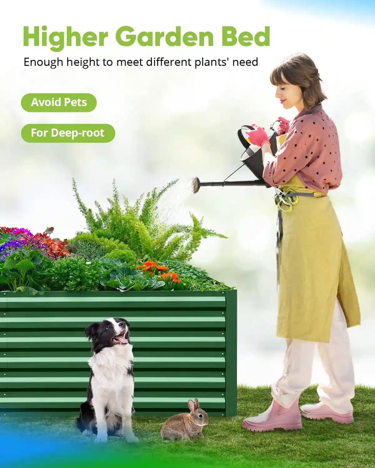 green 8x4x2ft planter box#color_green