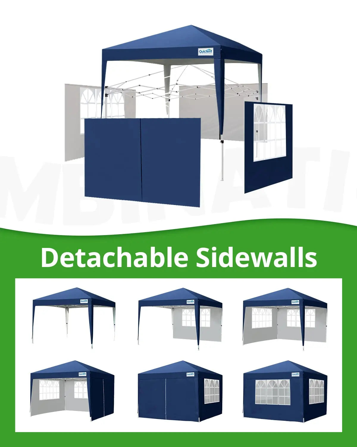 blue 10x10 canopy with detachable sidewalls#color_navy blue