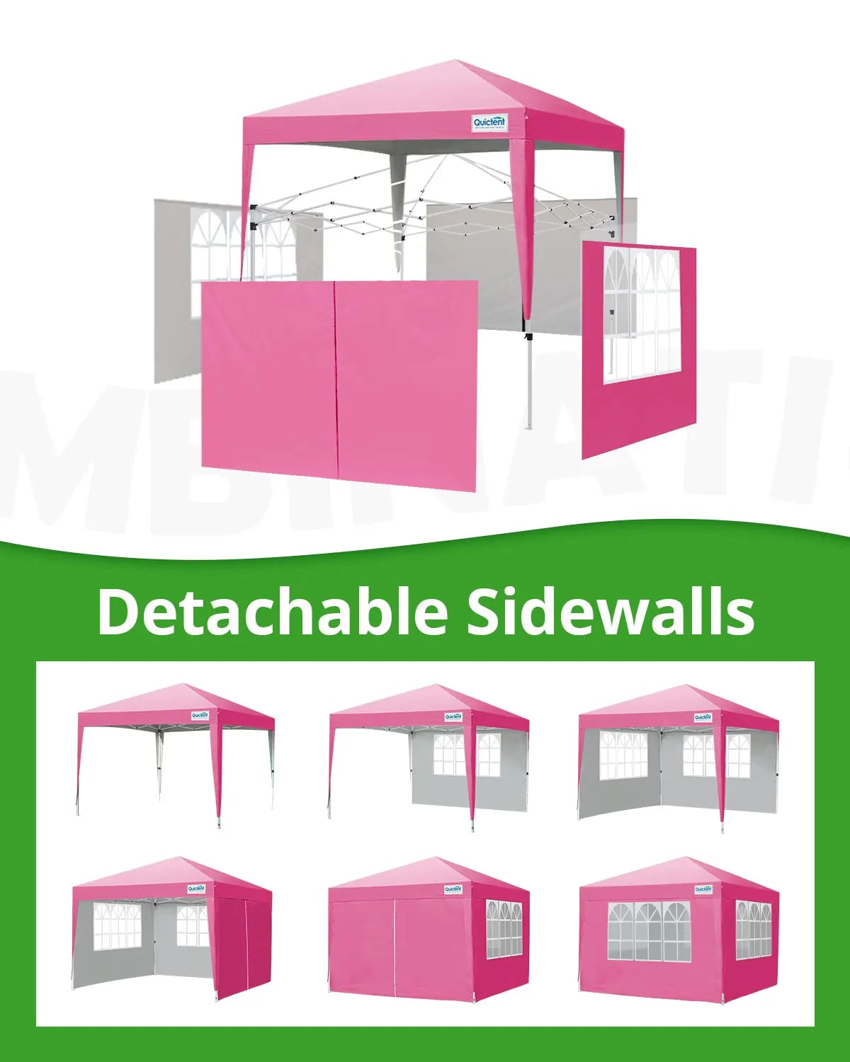 pink 10x10 upgraded pop up canopy sidewall#color_pink