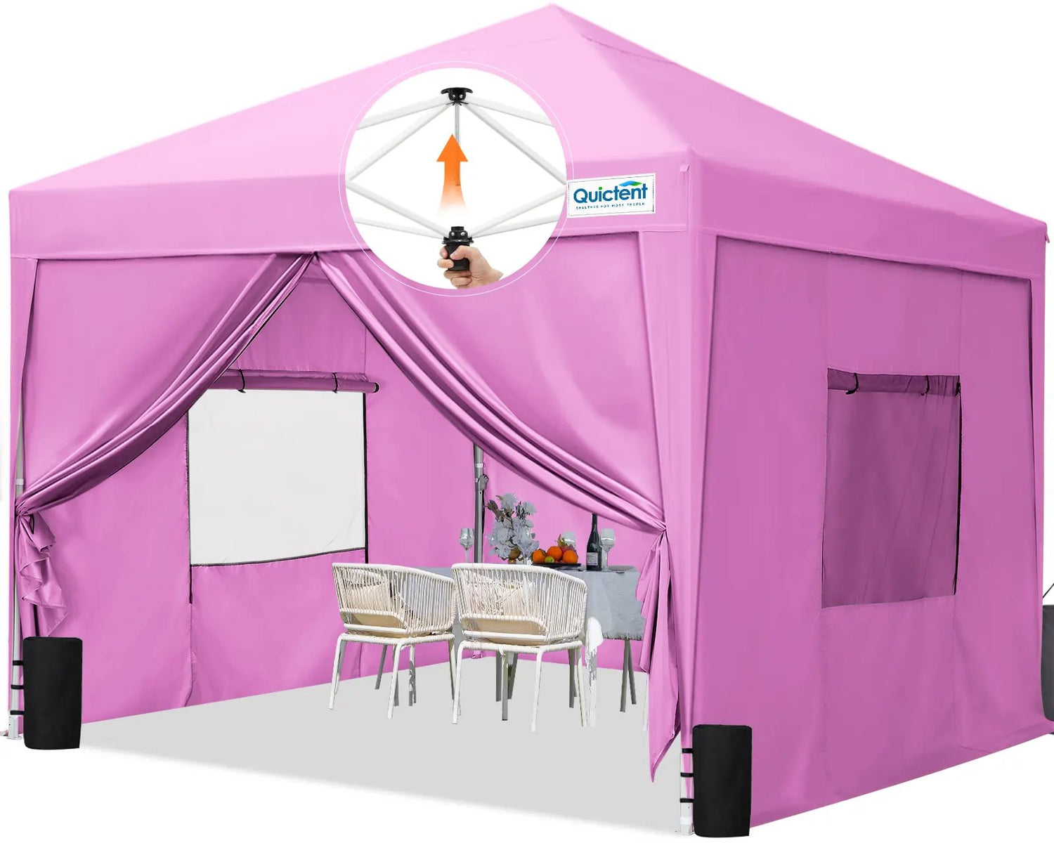 Pink 10' x 10' Pop Up Canopy#color_pink
