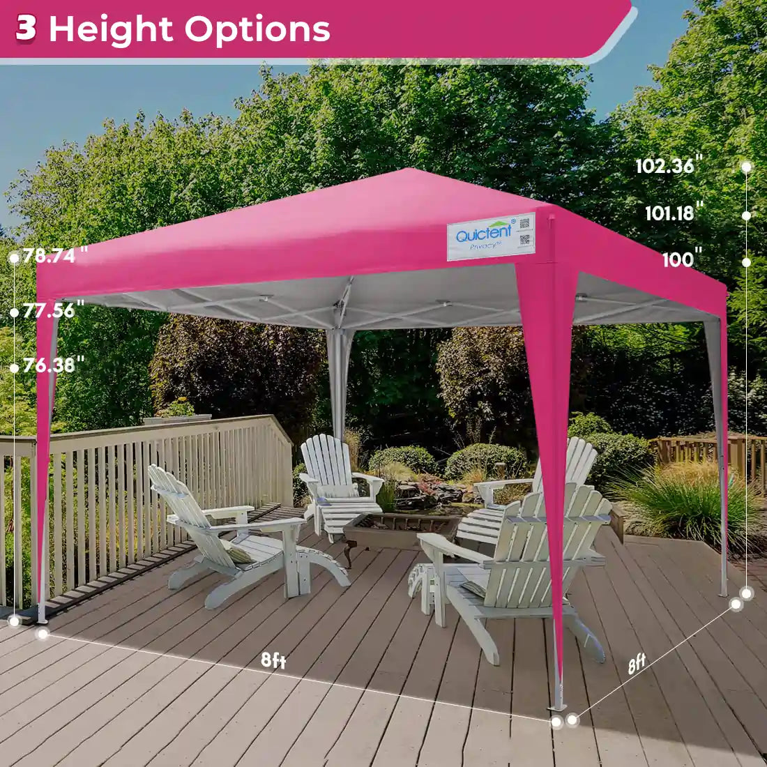 pink 8x8 canopy tent height options#color_pink