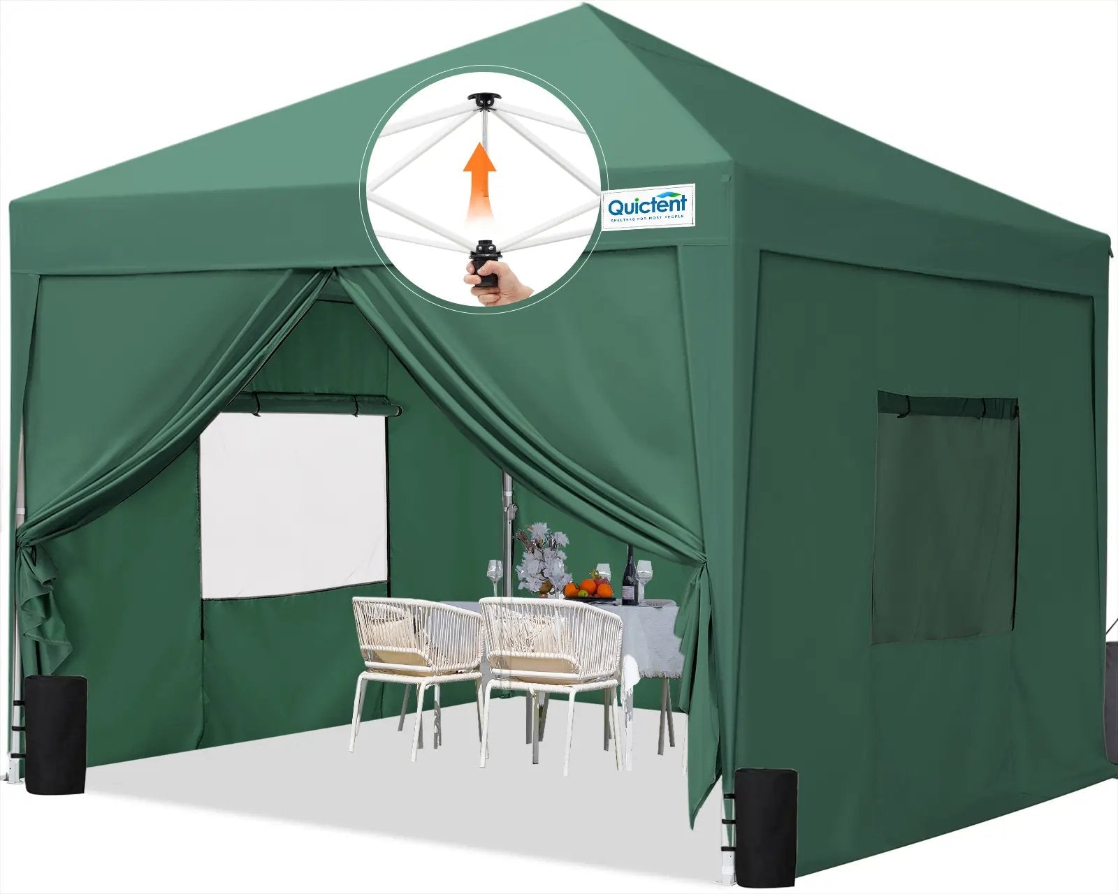 Quictent Privacy Portable Pop Up Canopy with Sidewalls