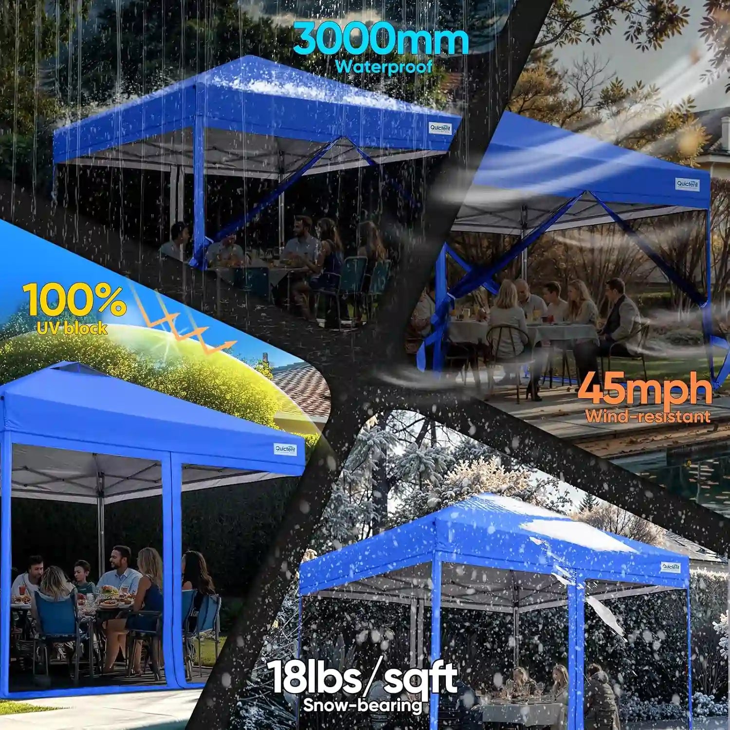 Blue mesh canopy tent#style_royal blue