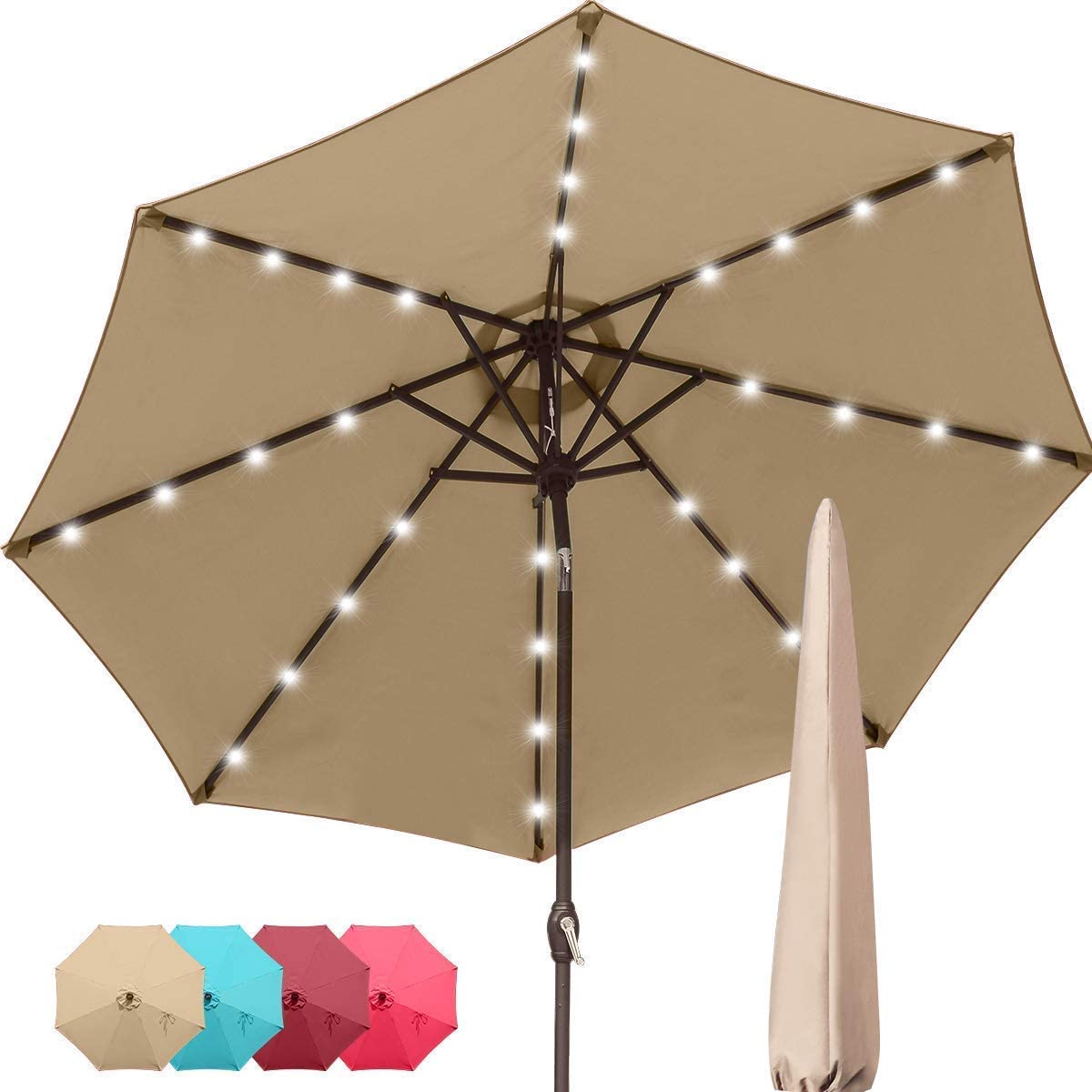 Upgraded 9' Patio Umbrella#color_tan
