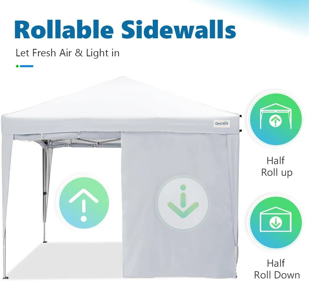 white 10x10 canopy tent with window#color_white