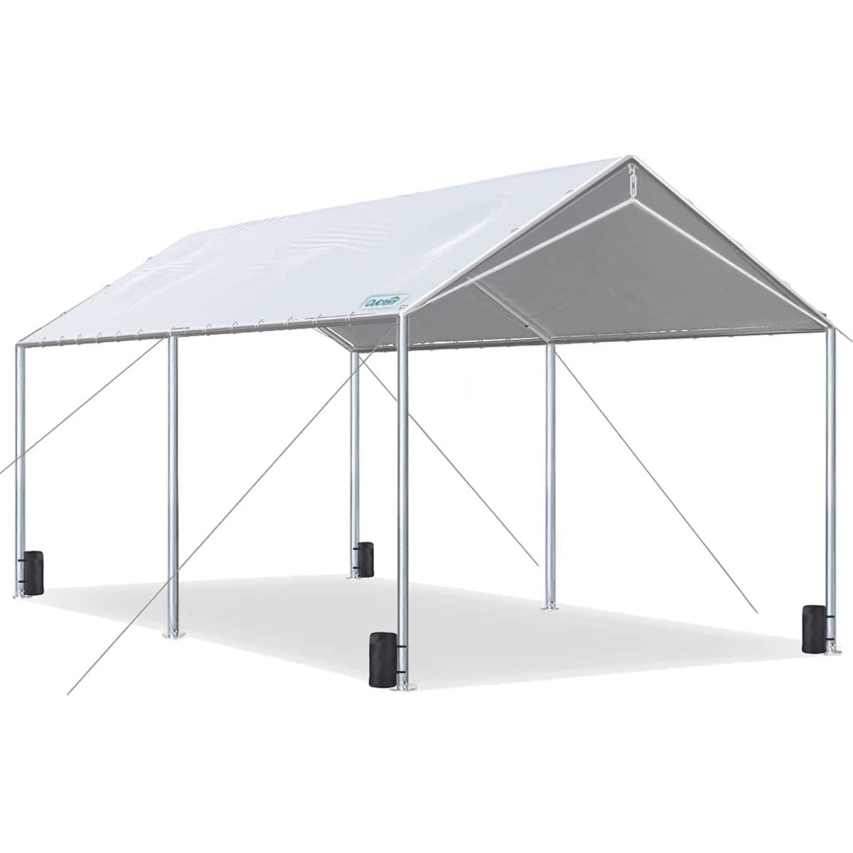 20' x 10' White Car Canopy#color_white