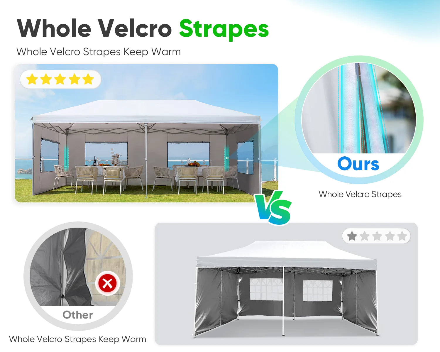 white 10x20 canopy easy assembly frame#color_white