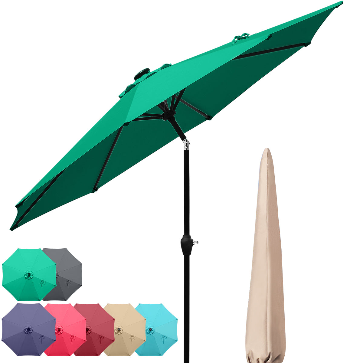 9' Patio Umbrella#color_dark green