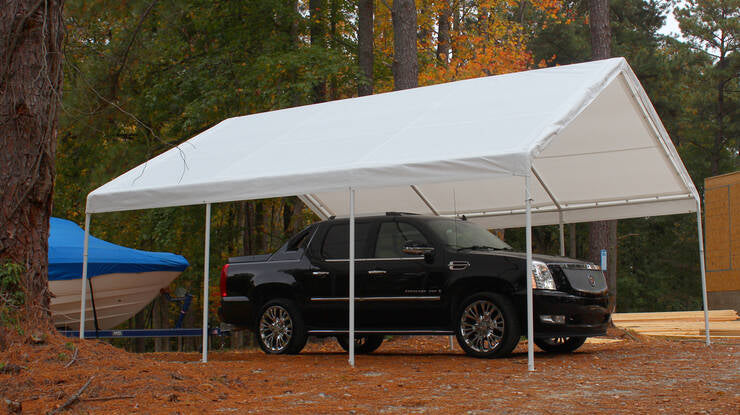 Quictent Upgraded Galvanized 10 x 20 ft. White Carport 
