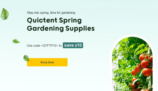 Quictent gardening supplies. Promo code <QTFTP10> and tips for transplanting: preparation, basic steps, and the best transplanting timing.