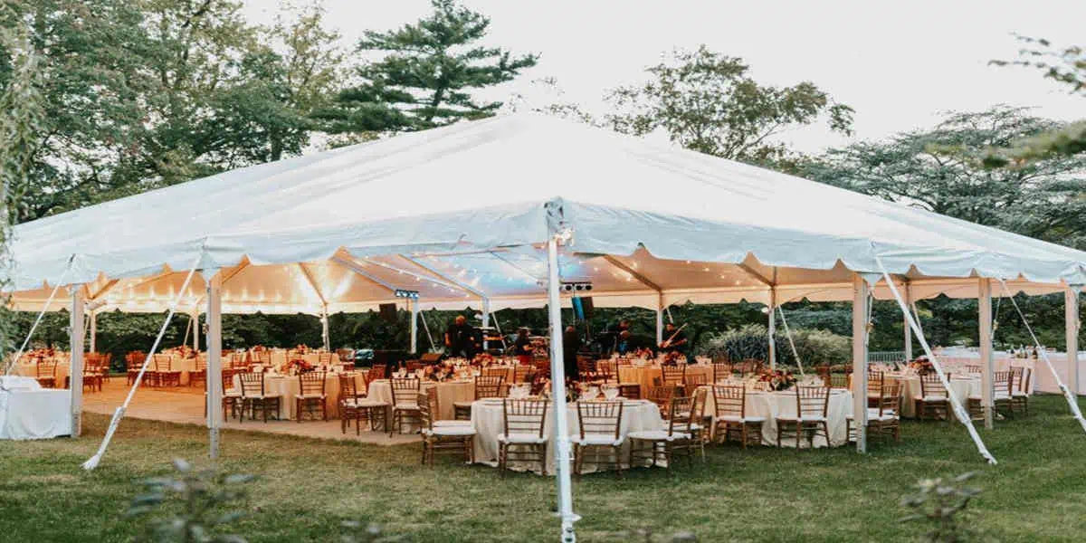 Outdoor wedding tent