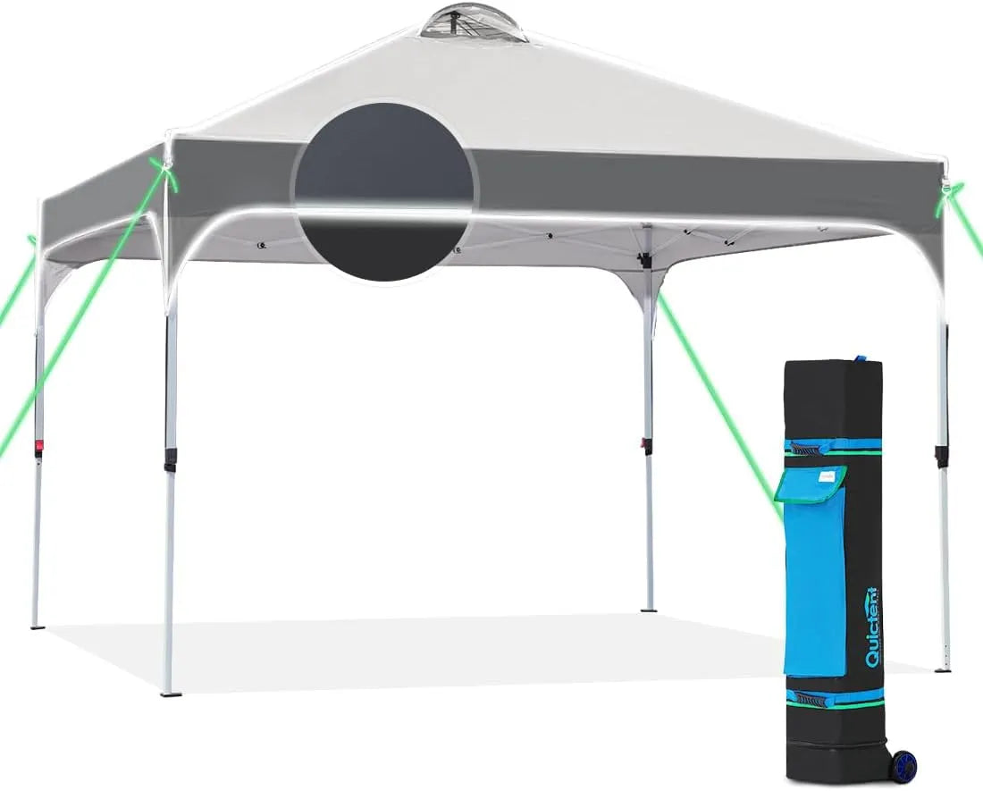 Grey 10 x10 Pop up Canopy Tent#color_dark grey&grey
