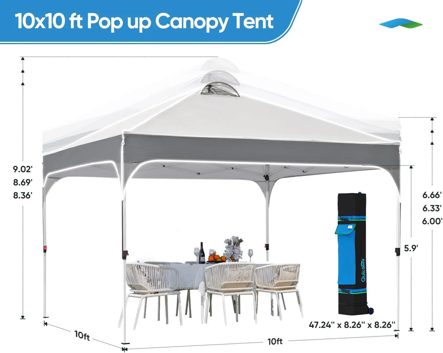 Grey 10x10 event tent size#color_dark grey&grey