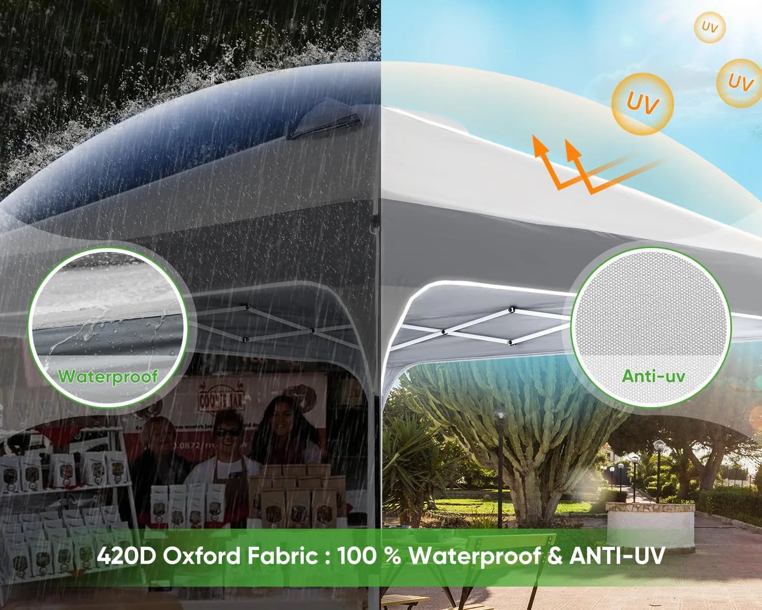 Grey event tent fabric#color_dark grey&grey