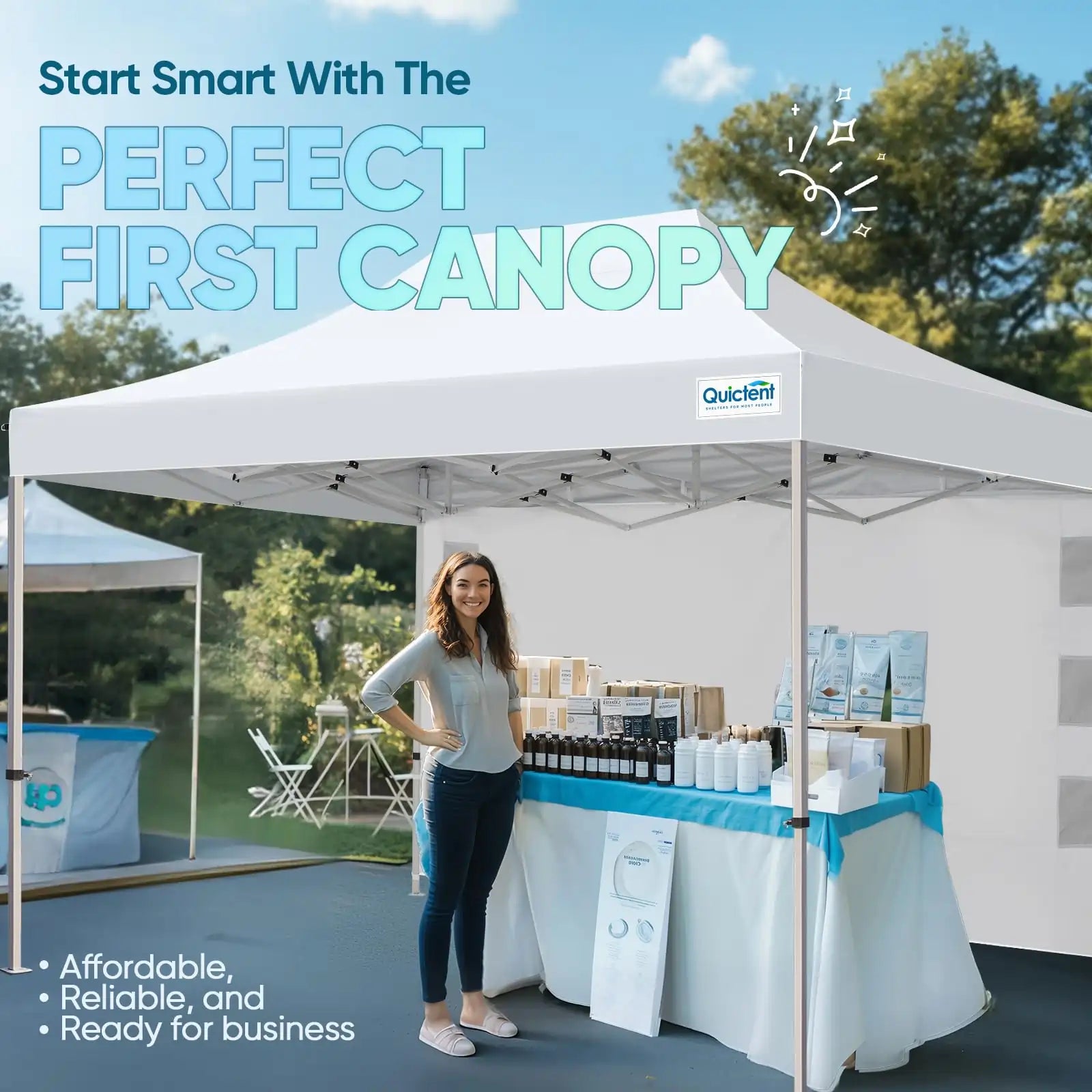 Instant pop-up design#style_10x15 With 1 Sidewall-White