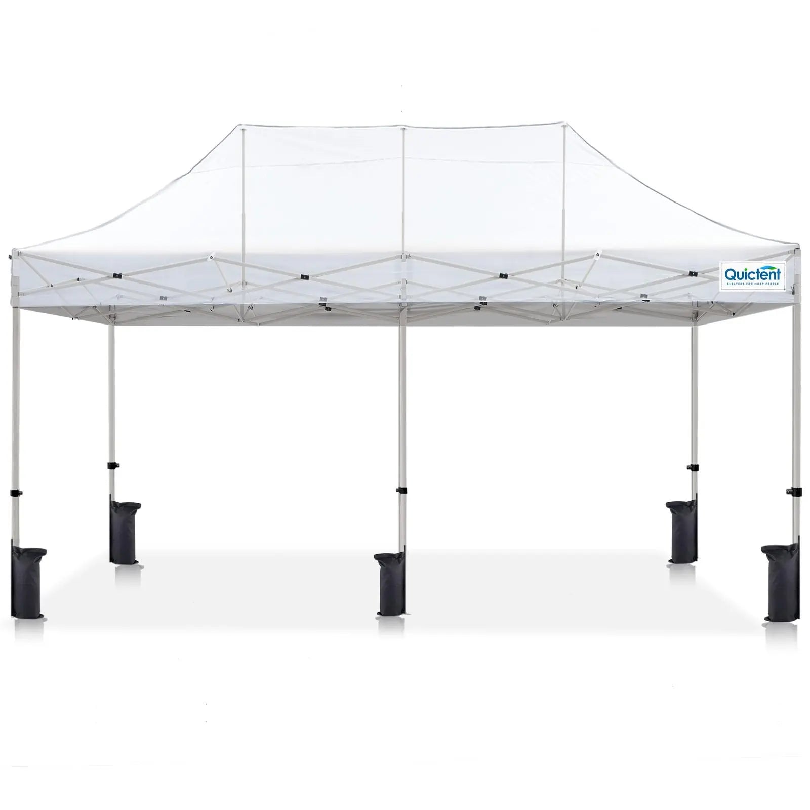 10'x20' Heavy Duty Pop up Canopy White#style_10x20 No Sidewall-White