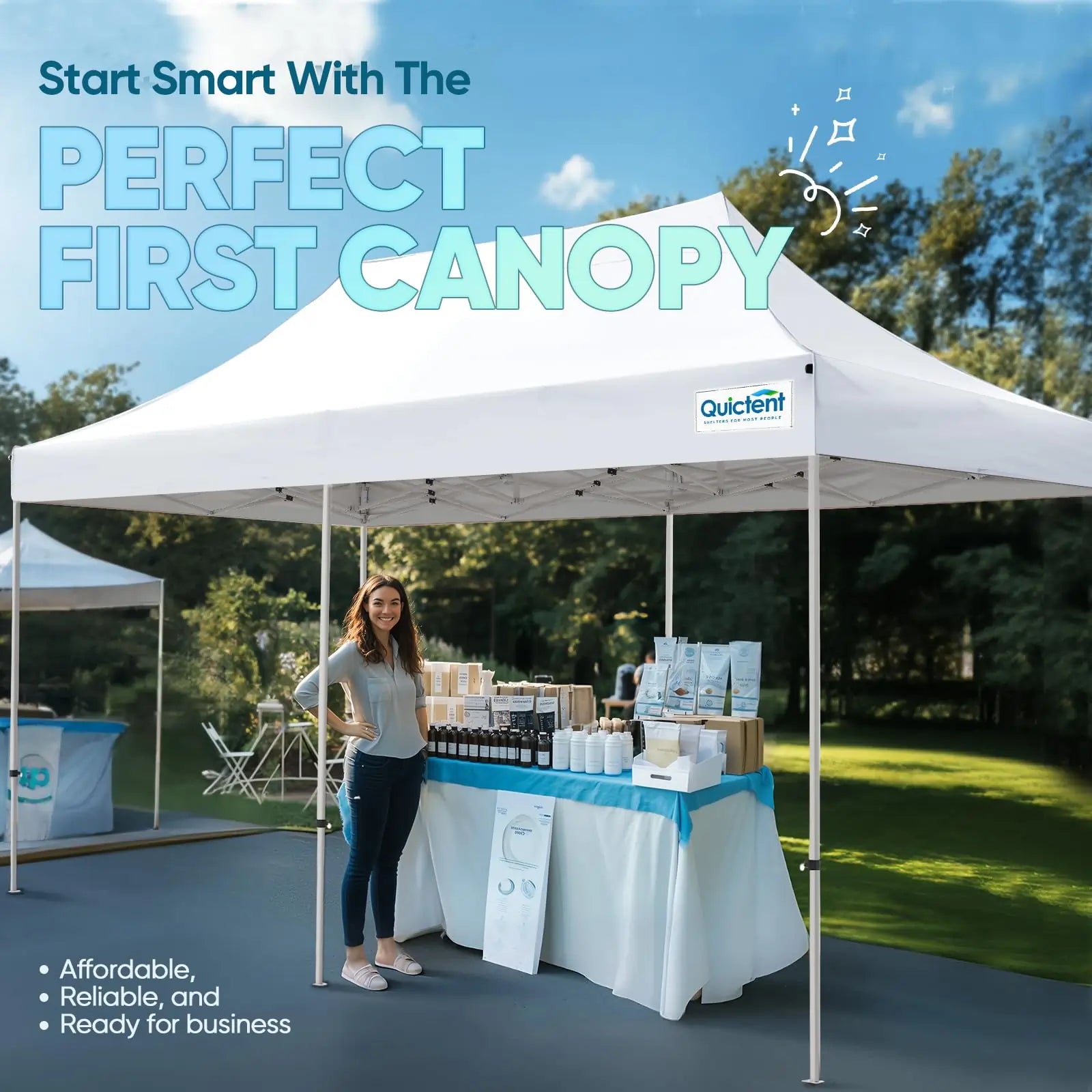 Affordable, reliable and ready for business#style_10x20 No Sidewall-White