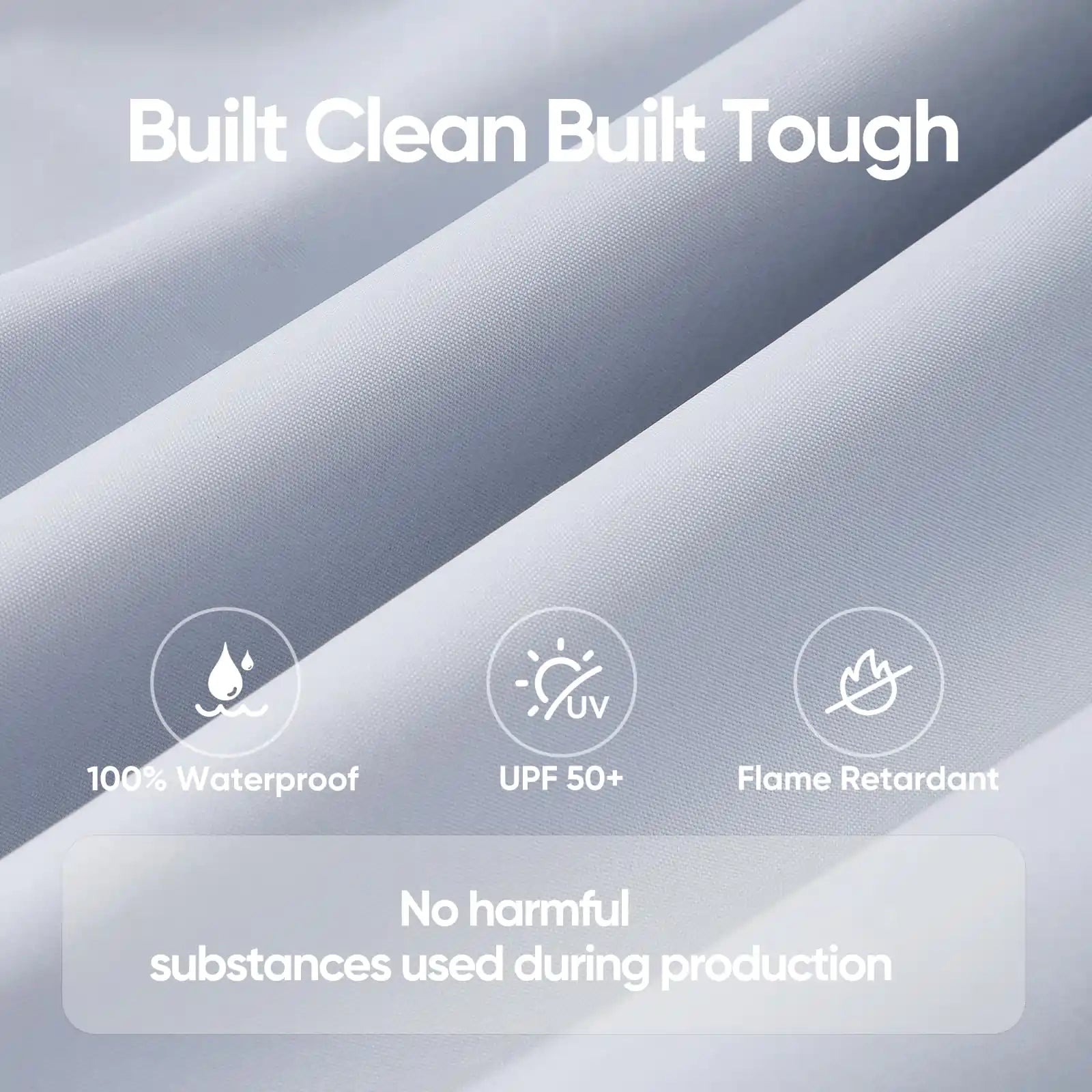waterproof, UV-resistant material#style_10x20 No Sidewall-White