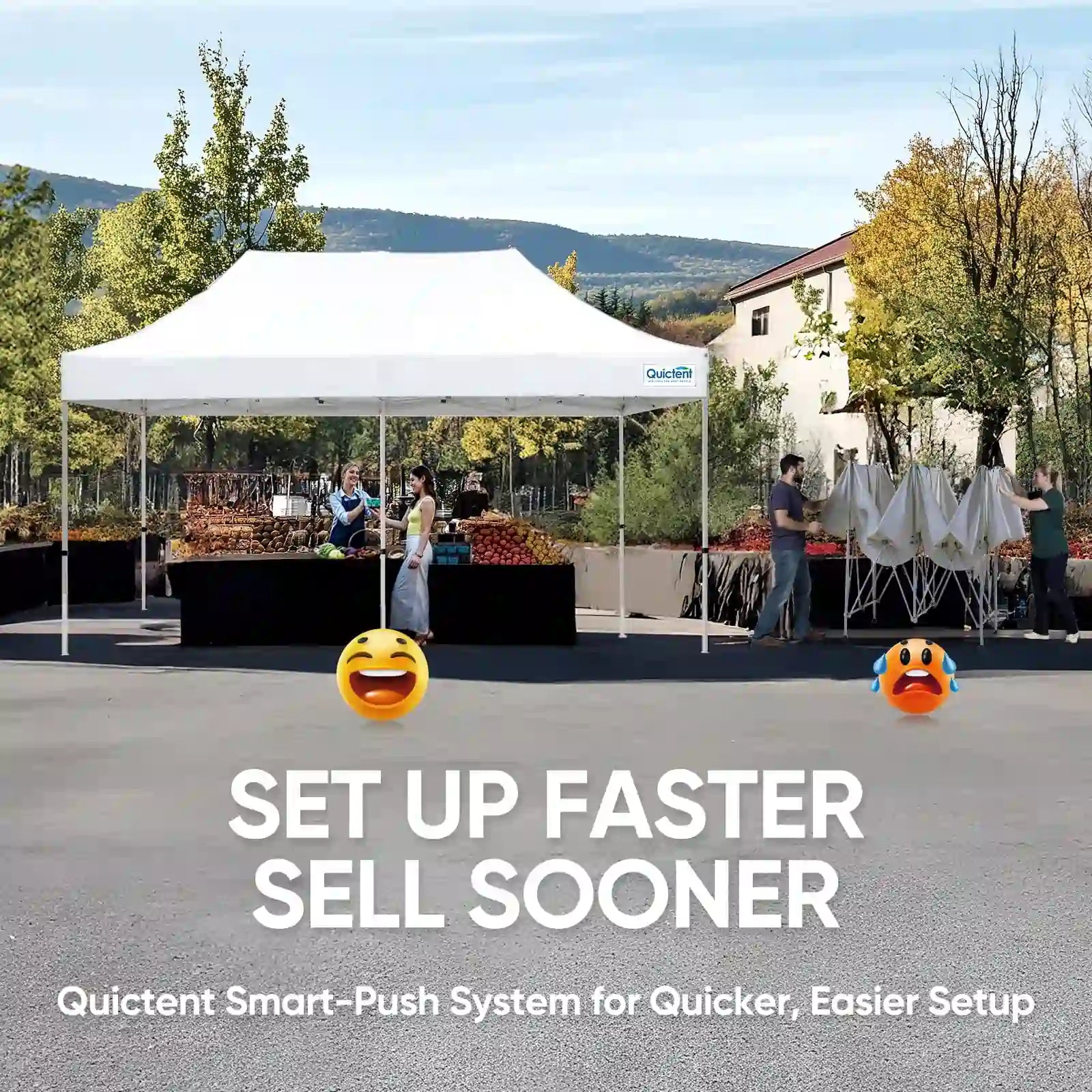 Set up faster, sell sooner#style_10x20 No Sidewall-White