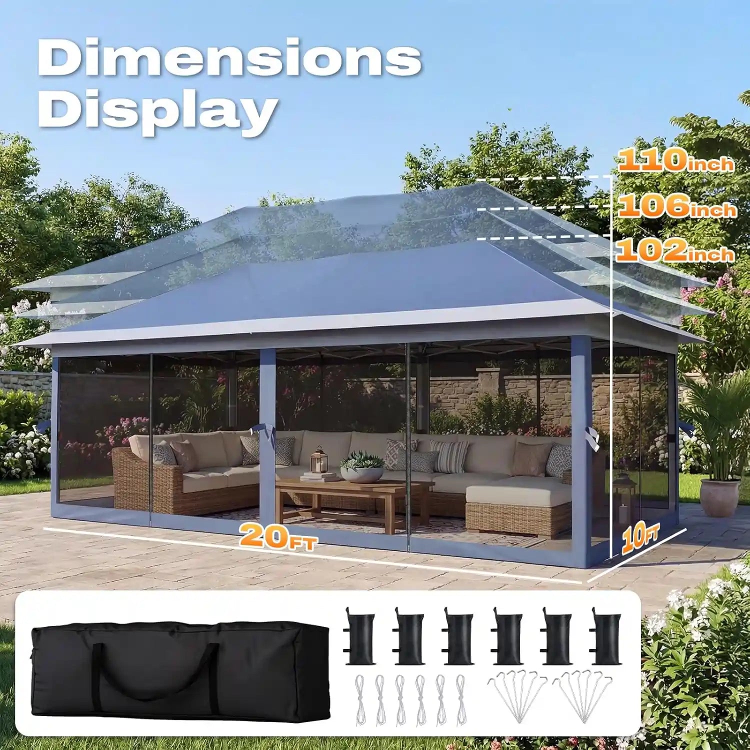 Outdoor Canopy Tent Dimensions#color_Blue
