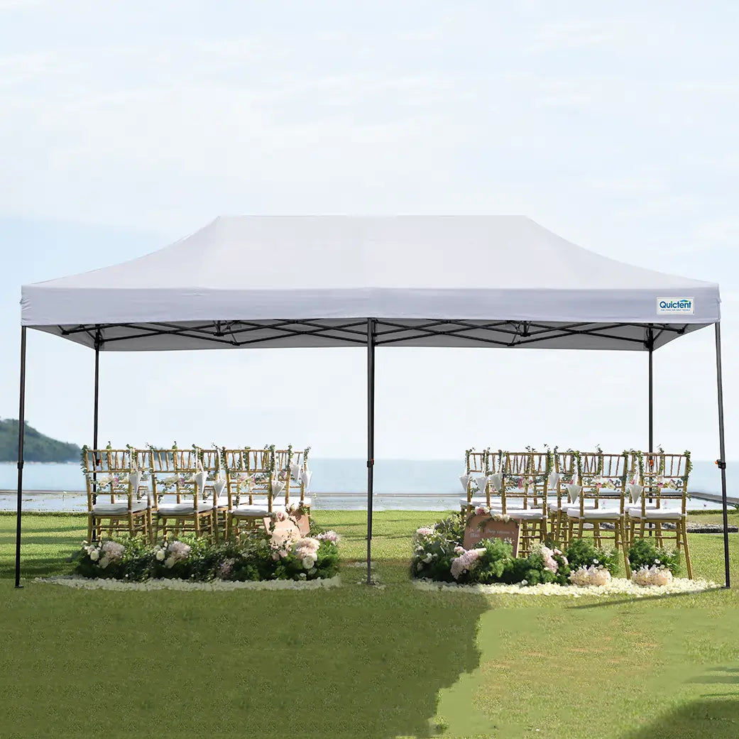 10' x 20' Pop up Canopy with Sidewalls - White