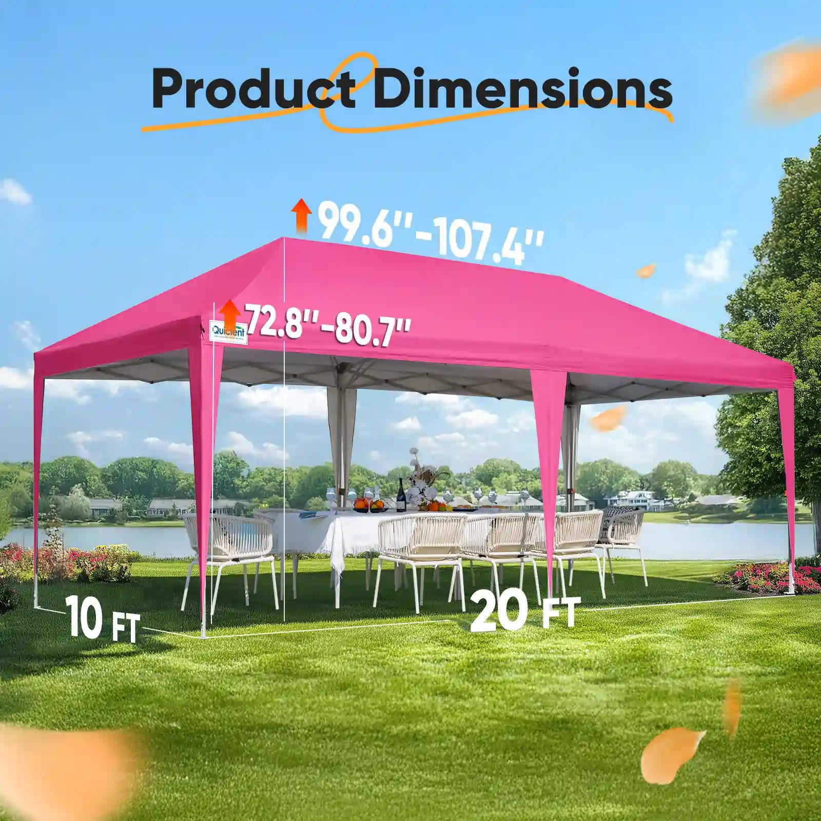 Pink outdoor canopy tent dimensions#color_Pink