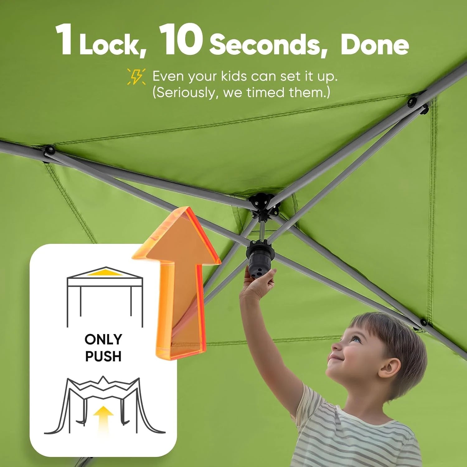 green canopy one person set up#color_green (Upgraded)