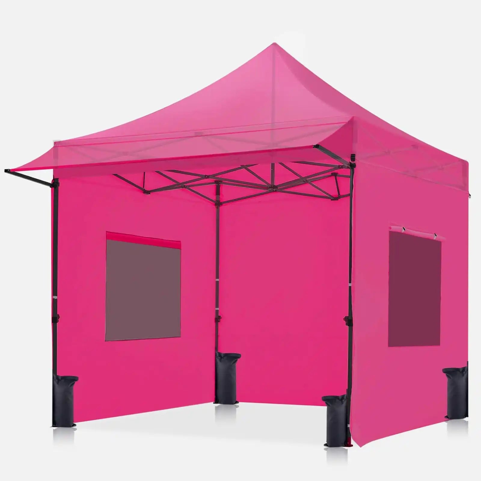 Heavy Duty Pop up Canopy With Awning 10X10 Pink#style_10x10 With Awning-Pink