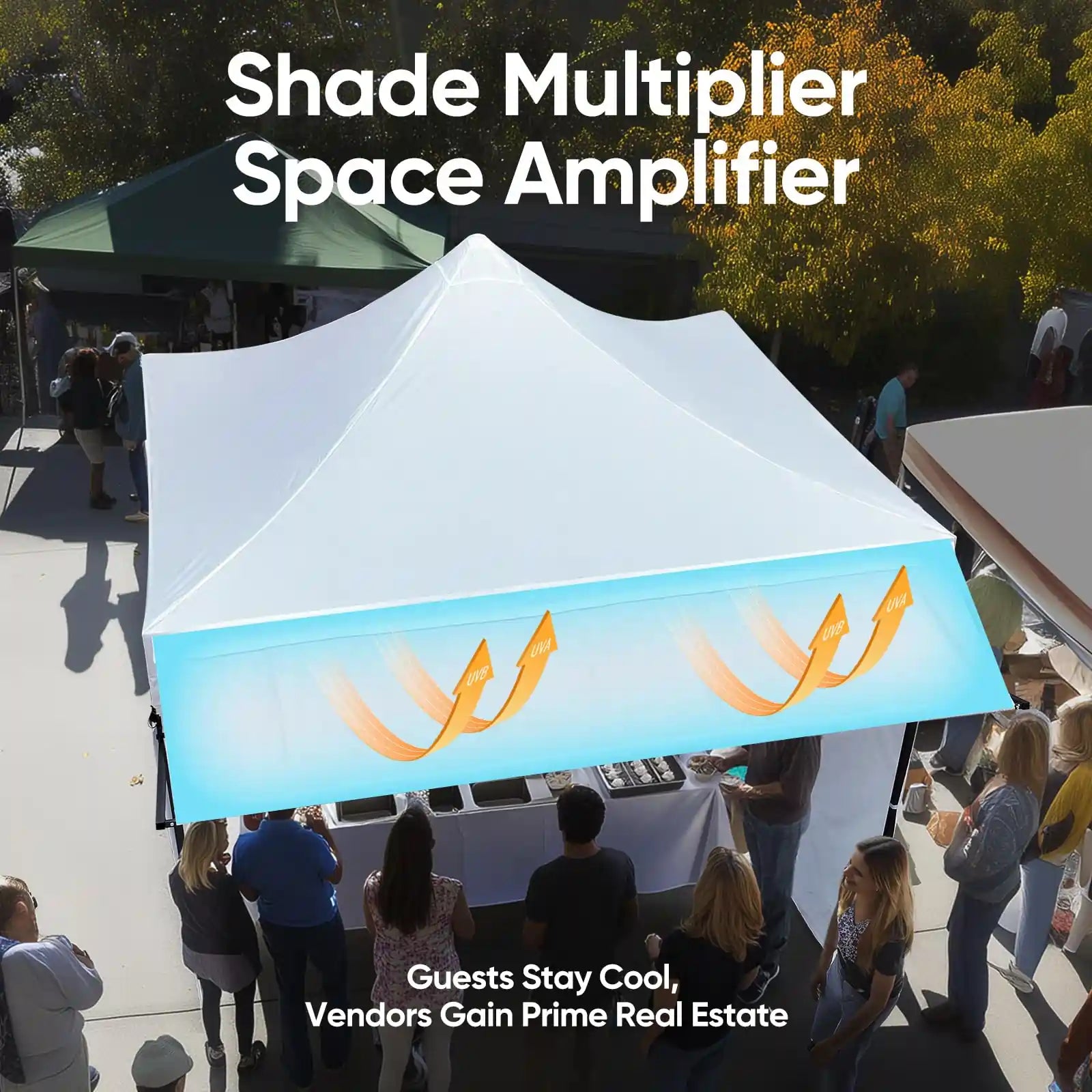 Shade Multiplier#style_10x10 With Awning-White