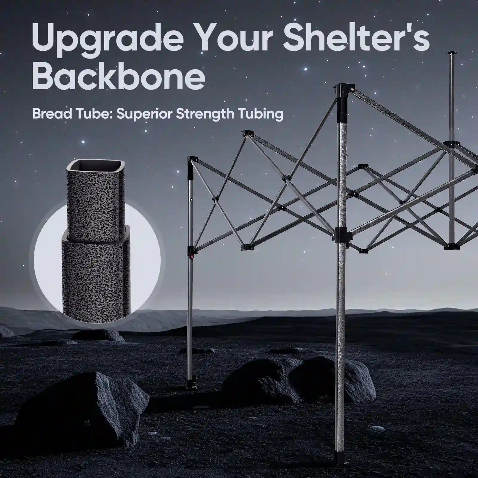 Upgraded your shelter's backbone#style_10x10 With Awning-White