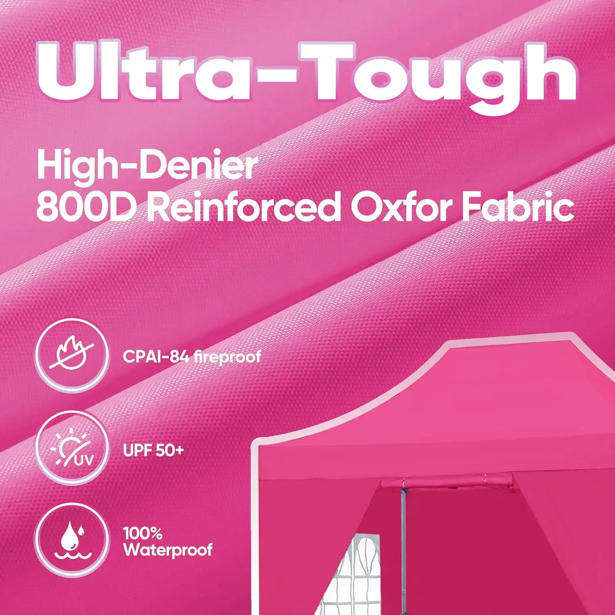 Ultra-Tough High-Denier 800D Reinforced Oxfor Fabric#color_Pink