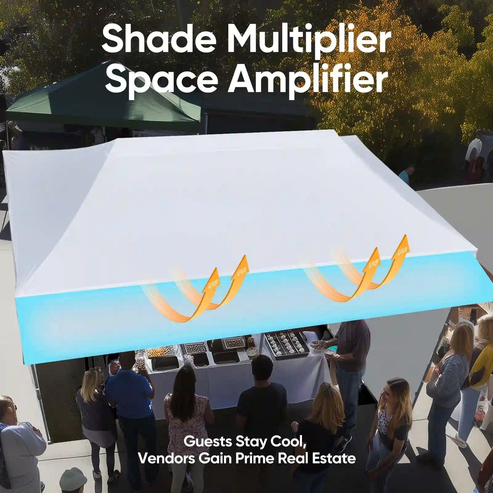 3 removable walls +1 removable awning#style_10x20 With Awning-White