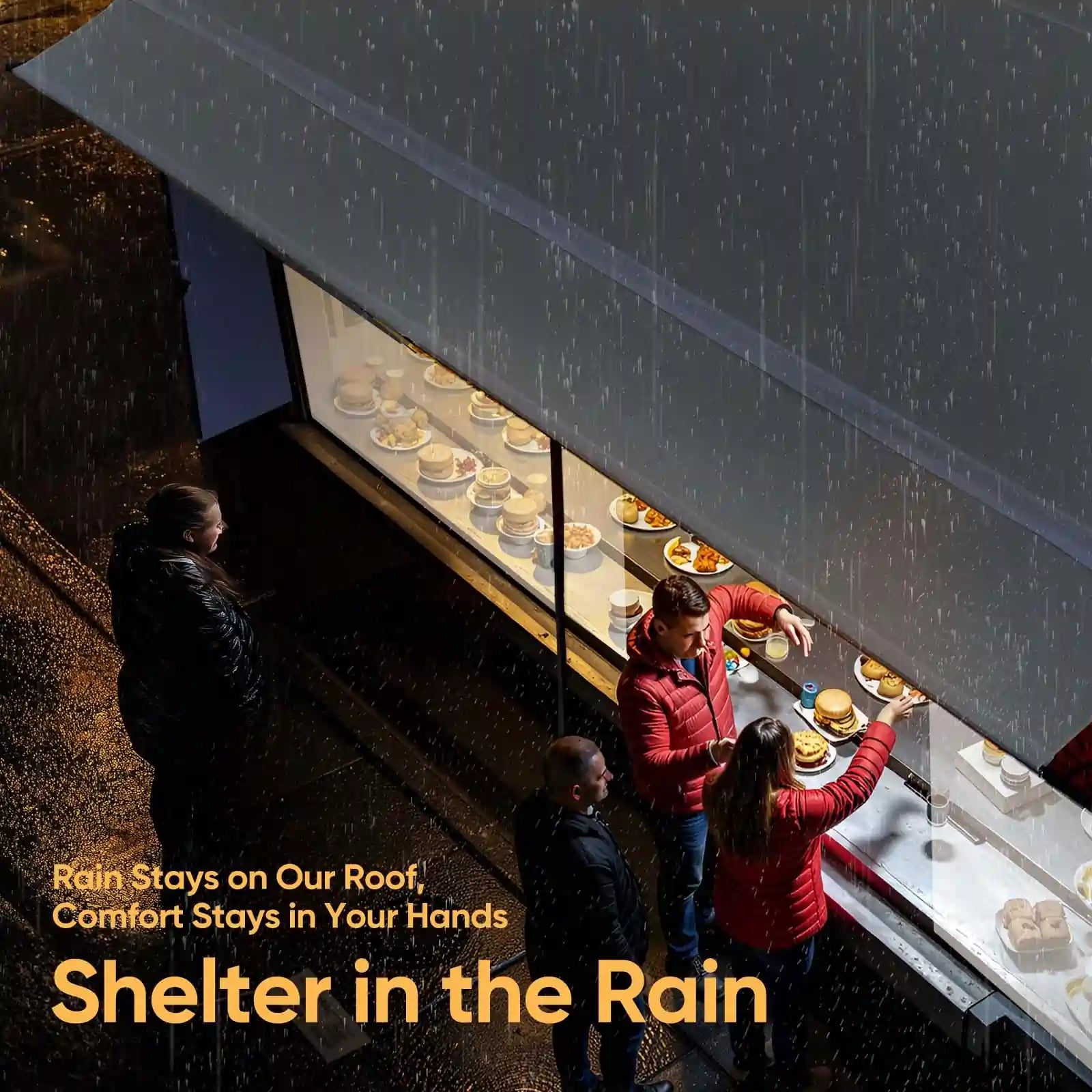 UPF 50+ blocks harsh sun and rain out#style_10x20 With Awning-White