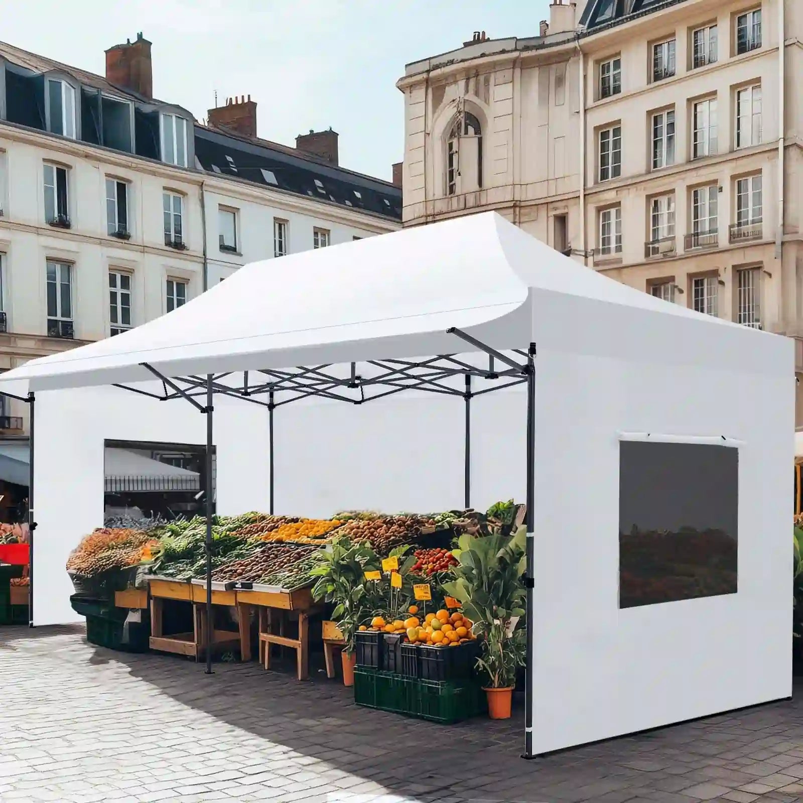 Commercial Grade Instant Shelter#style_10x20 With Awning-White