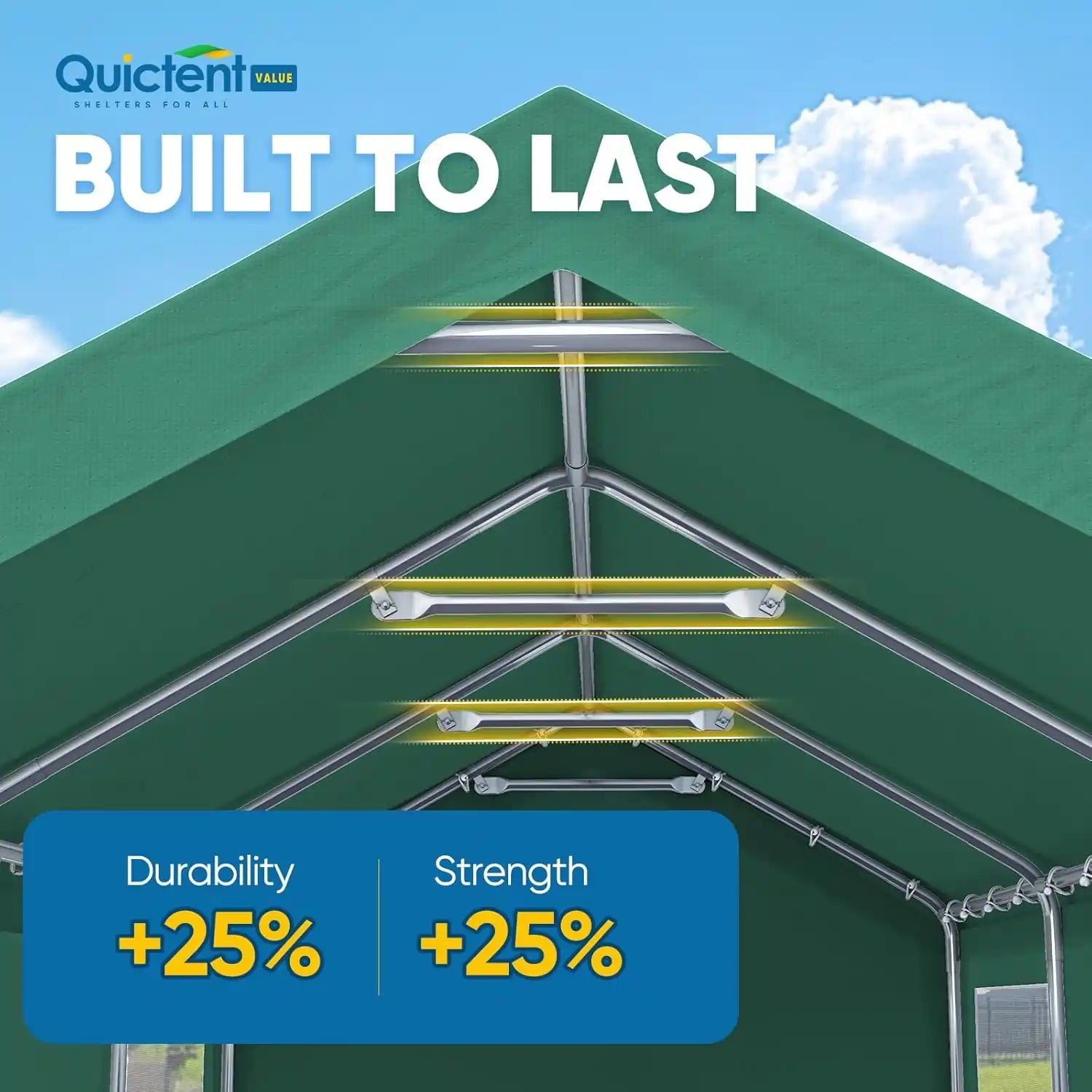 Upgraded Galvanized Tube#color_10'x20'-Green