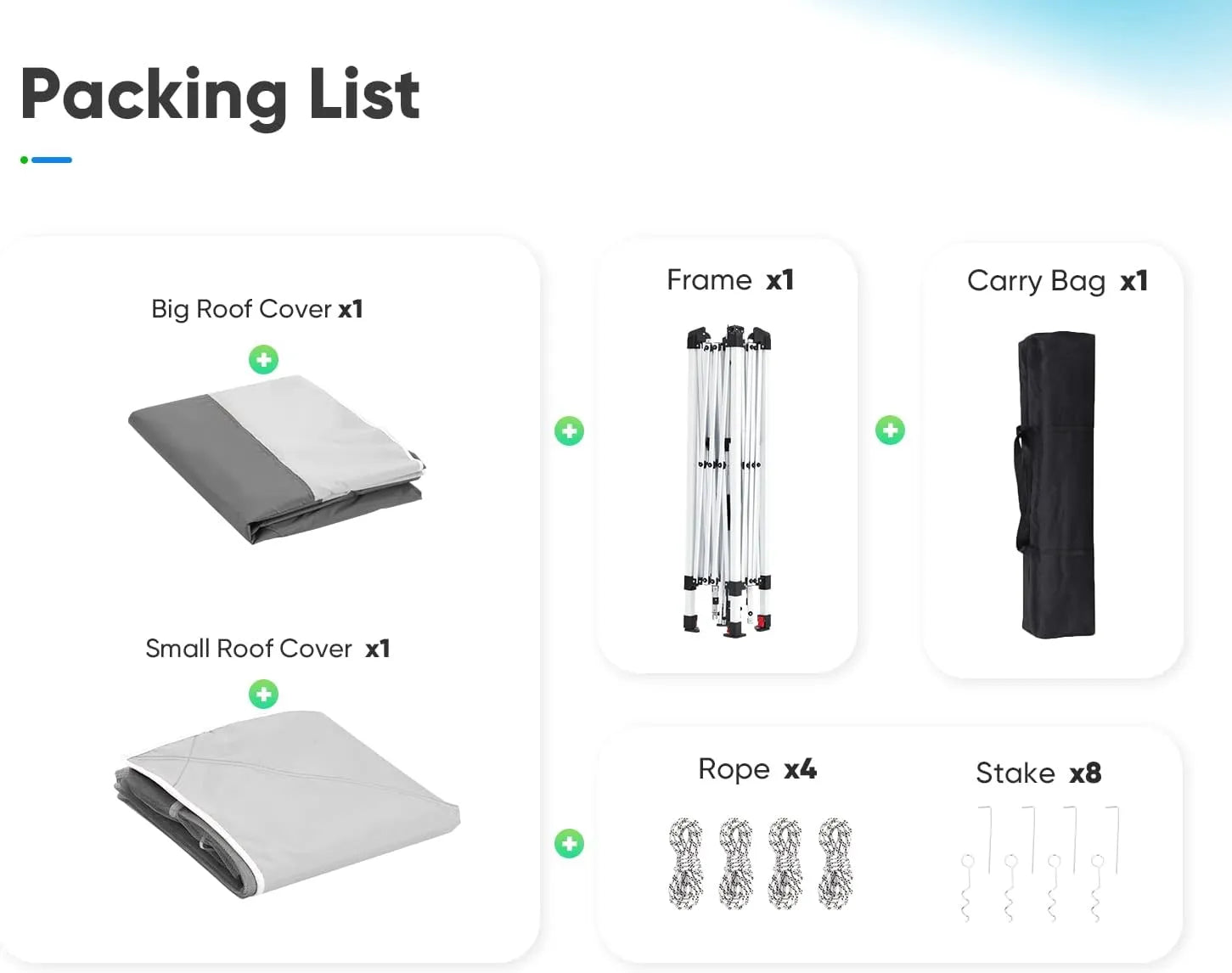 Grey 12x12 canopy tent packing list#color_dark grey&grey