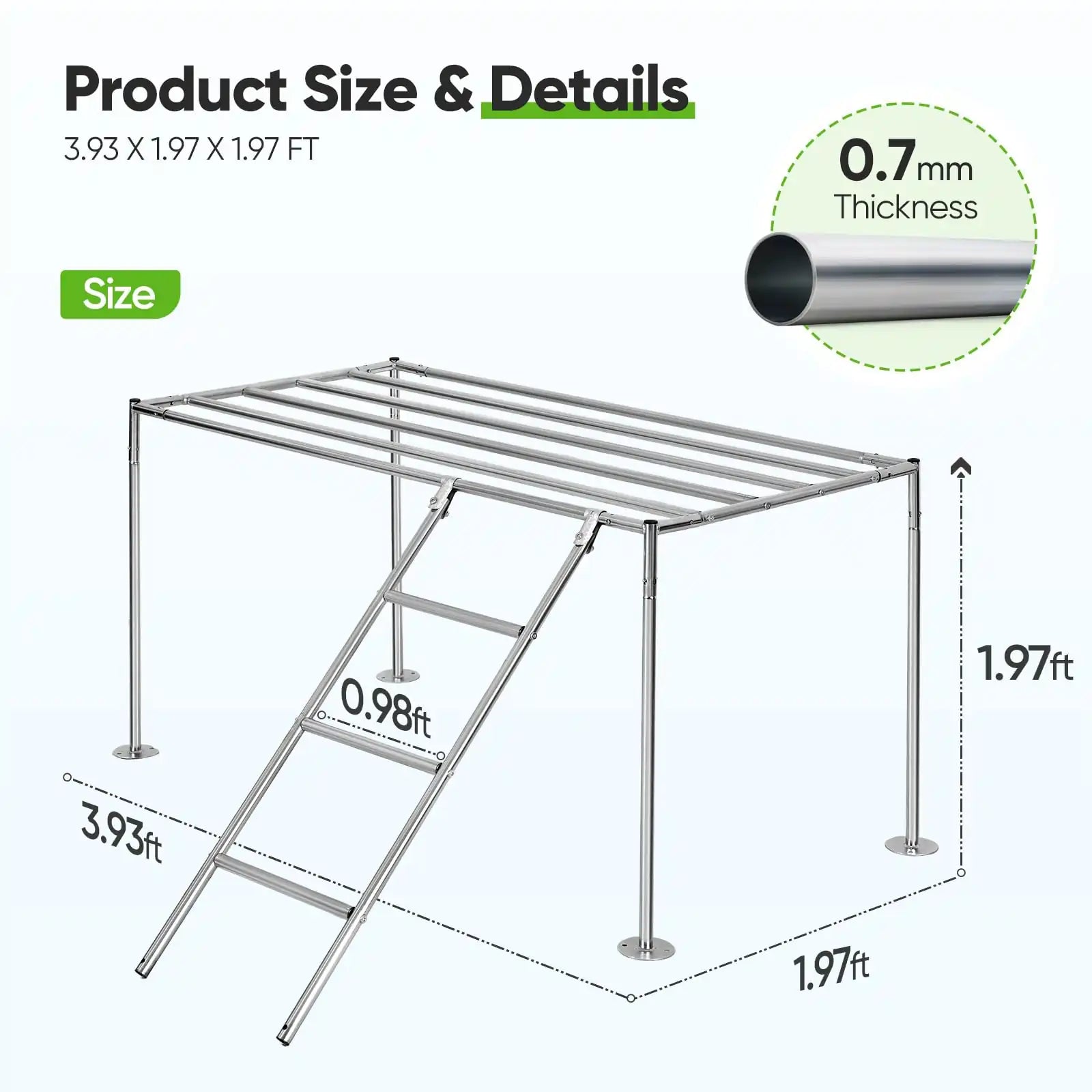 Practical Roosting Ladder Size#size_12x9FT with ladder