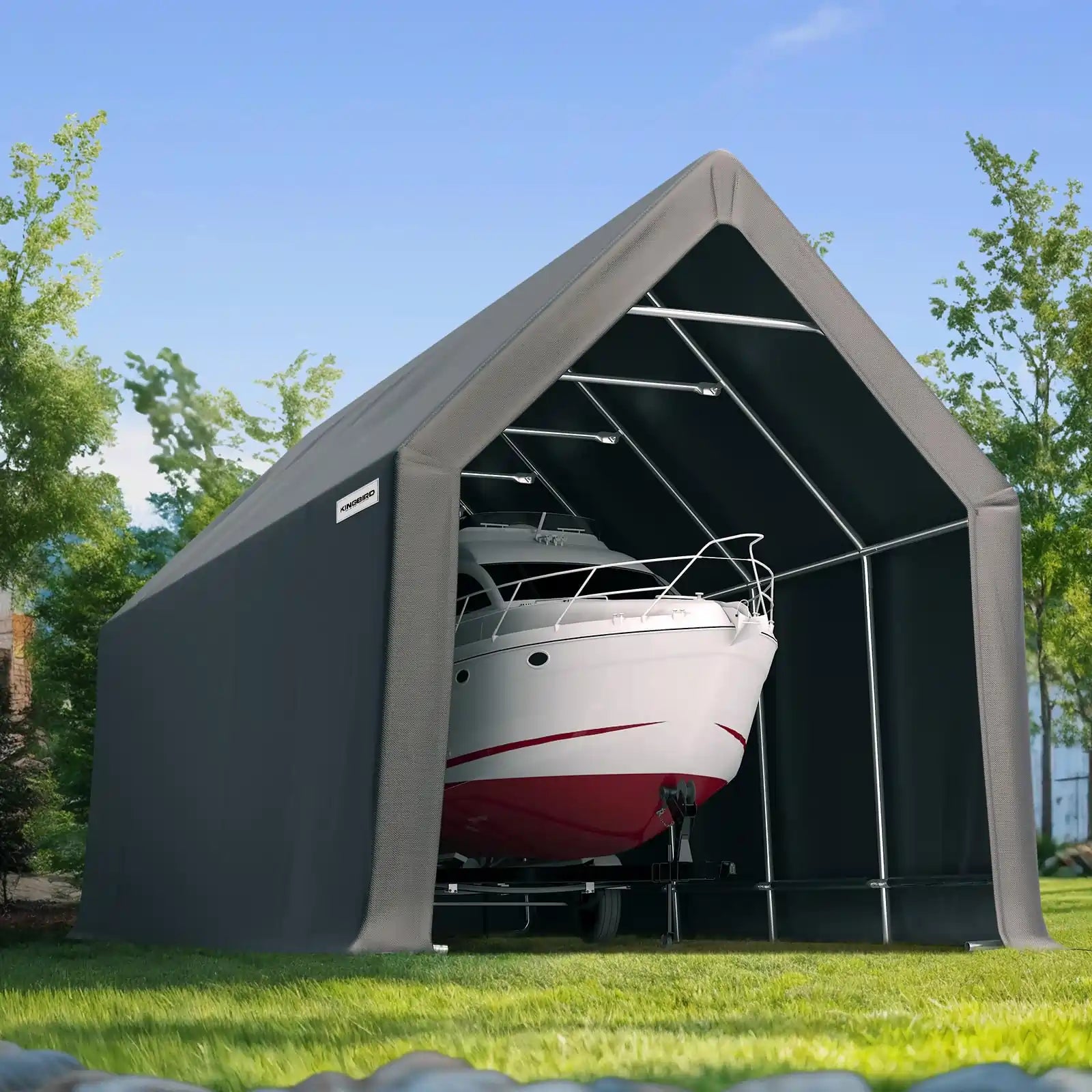 SUV, Full-Size Truck and Boat, Outdoor Storage Shed#size_13' x 20'-Peak