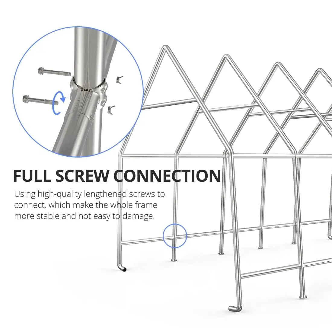 Heavy Duty 38*1mm Rust Resistant galvanised steel framework
