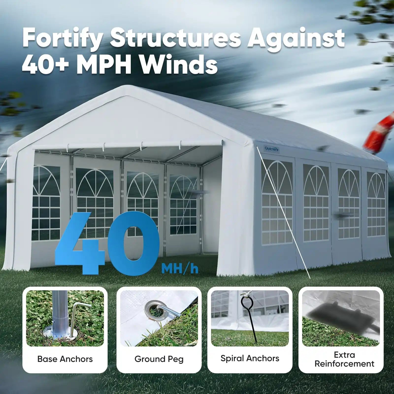 Fortify structures against 40+MPH Winds